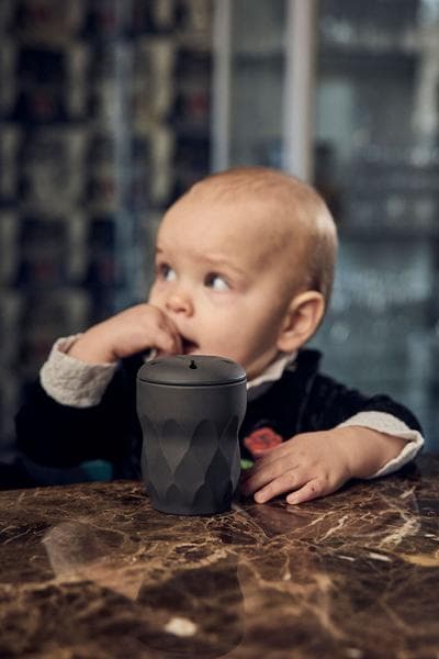 Silicone Cup with Straw and Snack Lid