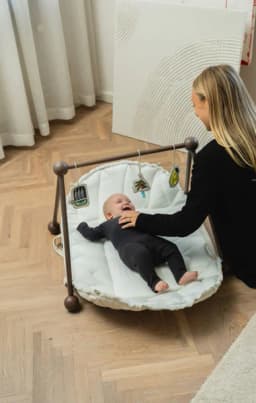 Babygym i trä & Mjuka leksaker